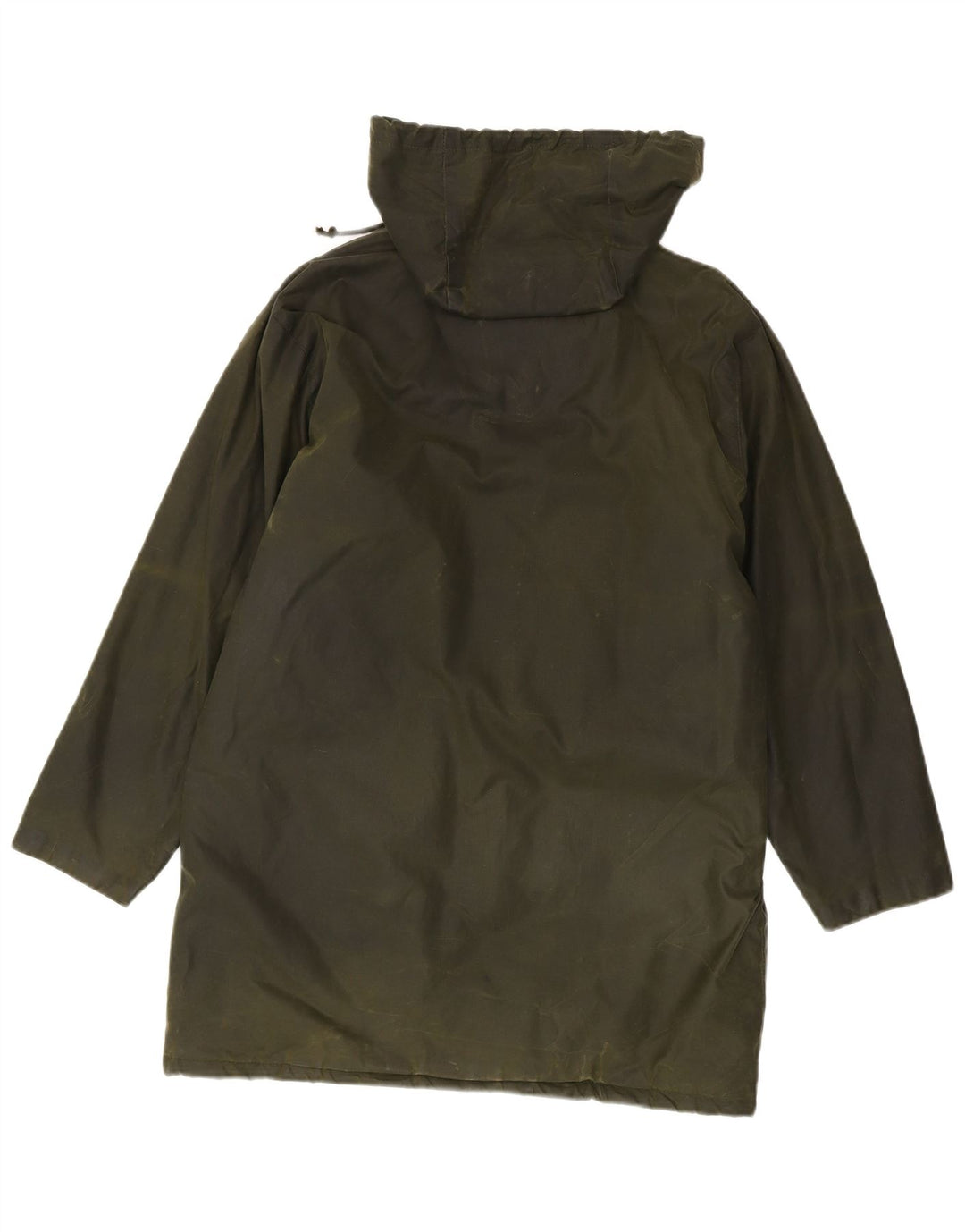 Nuage Damen Übergroßer Regenmantel aus gewachster Baumwolle mit Kapuze, UK 12, Mittel Khaki