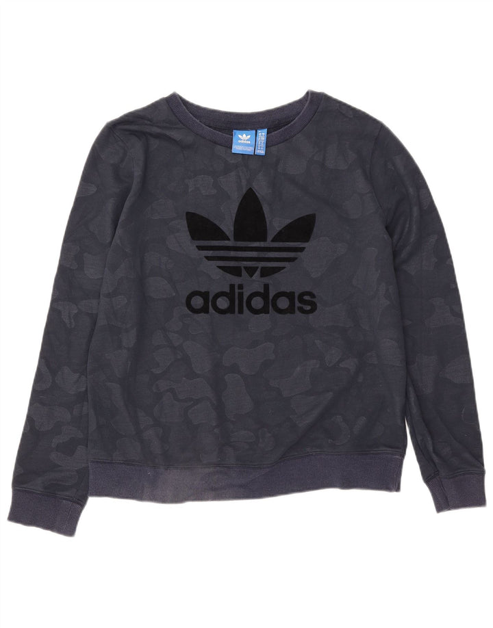ADIDAS Damen-Sweatshirt in Übergröße, Gr. 10, Größe S, Marineblau