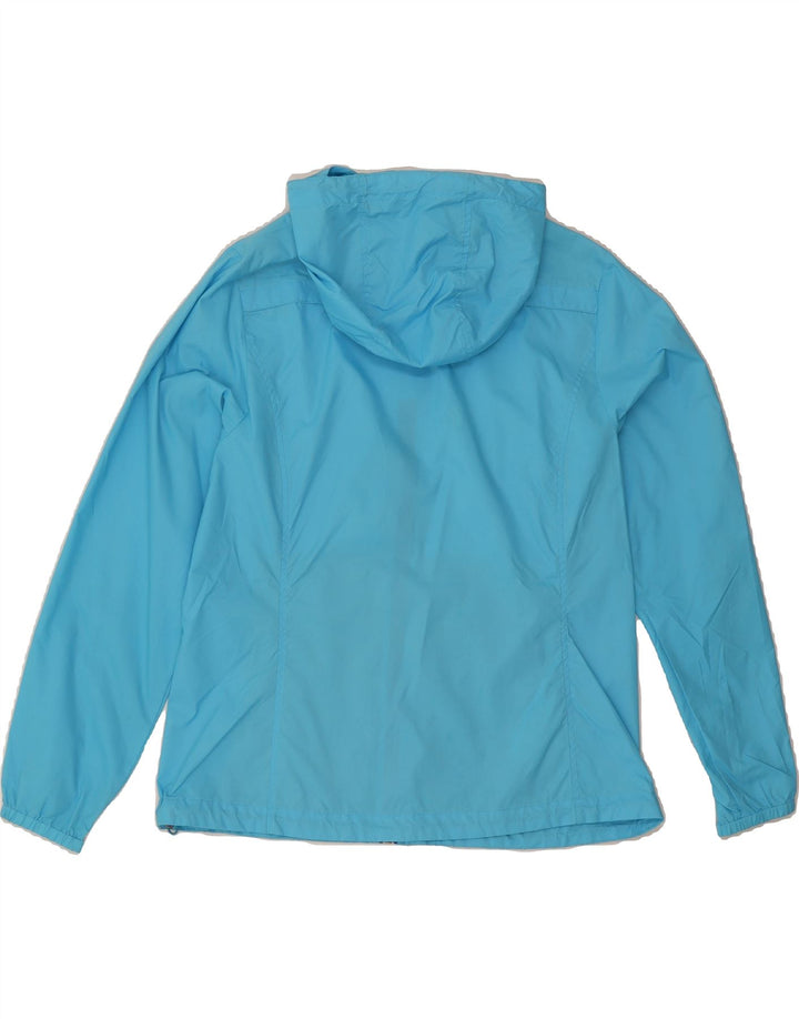 EDDIE BAUER Womens Hooded Rain Jacket UK 16 Large Blue Nylon Vintage Eddie Bauer and Second-Hand Eddie Bauer from Messina Hembry 