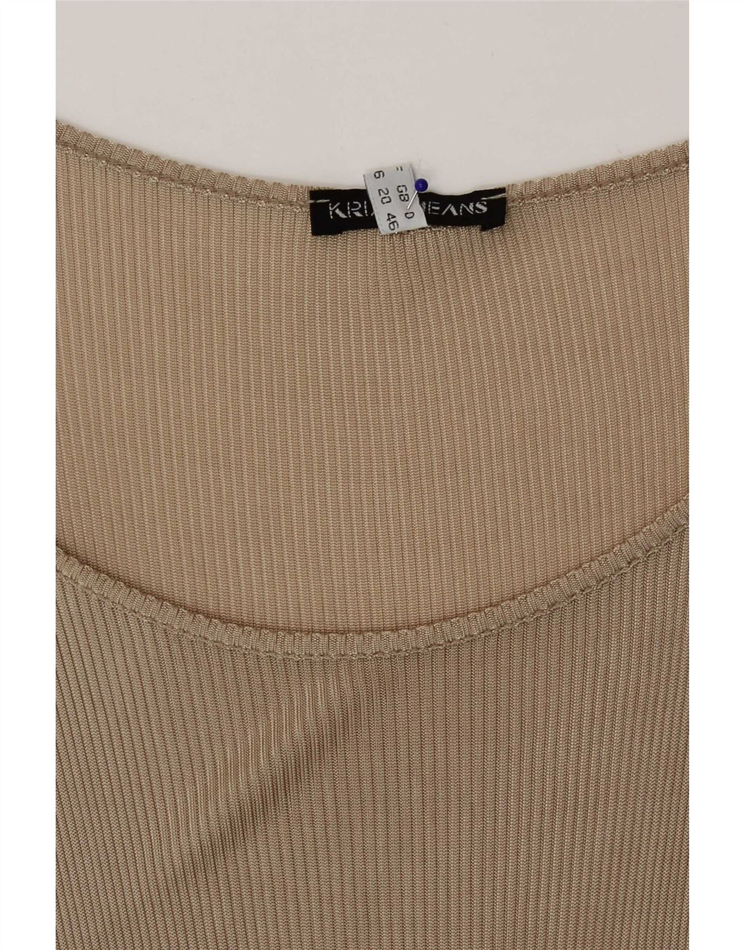 Krizia Damen Weste Top UK 20 2XL Beige