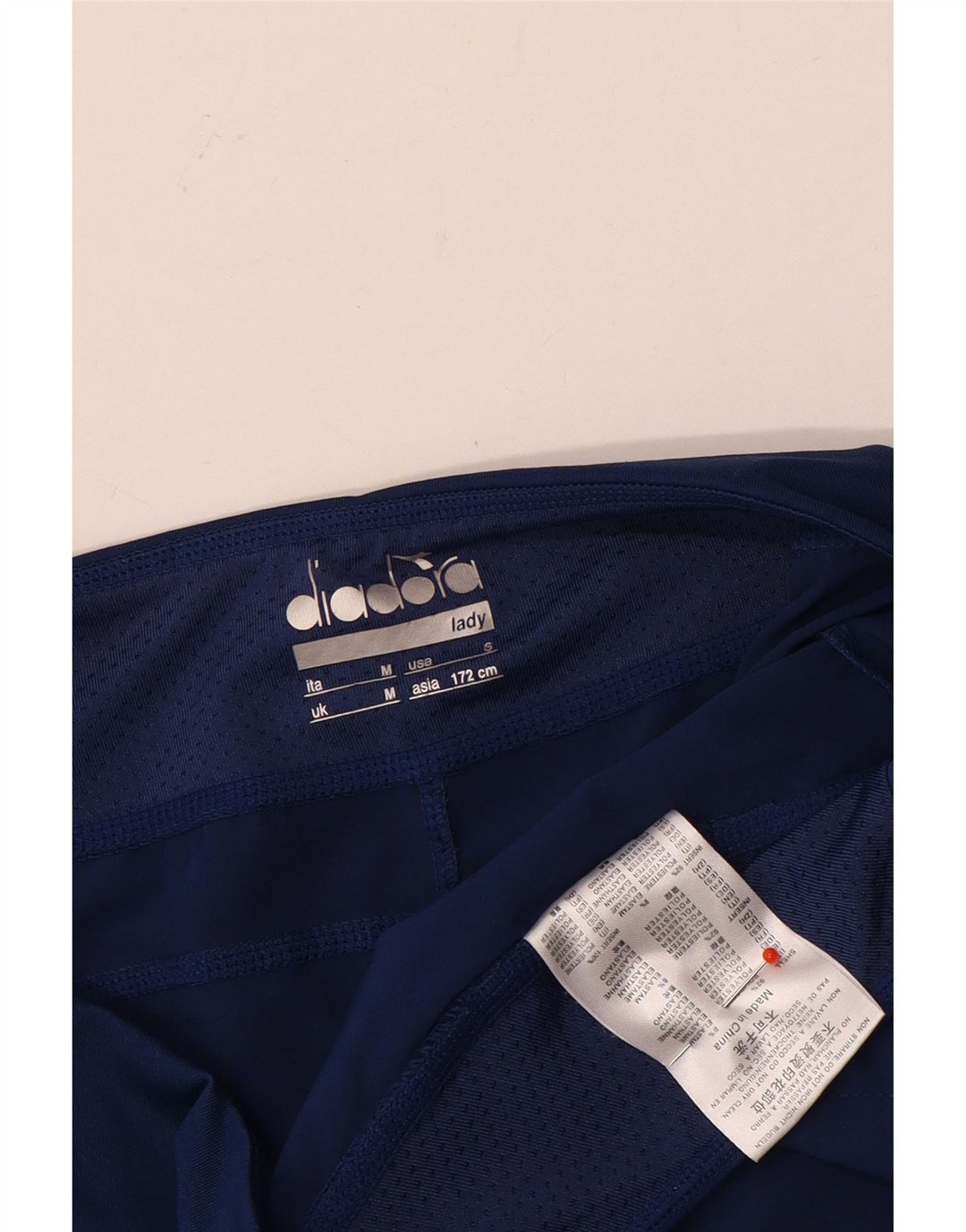 Diadora Damen Sportshorts UK 14 Medium Marineblau Polyester
