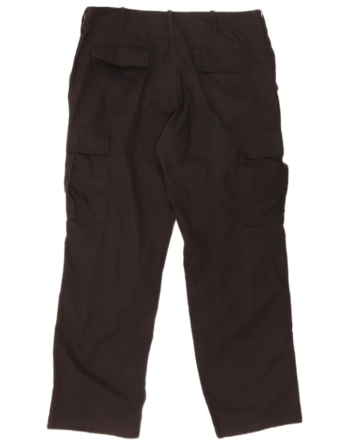 Vintage Herren Straight Cargo Hose Medium W36 L30 Schwarz