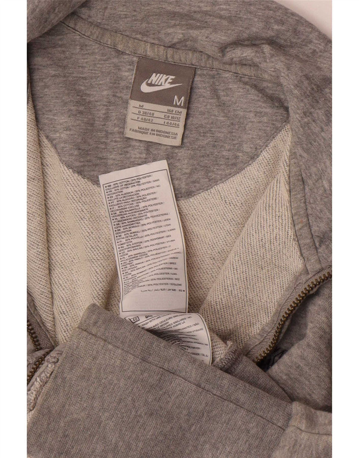 Nike Damen-Trainingsanzug-Top-Jacke, UK 10/12, mittelgrau gefleckte Baumwolle