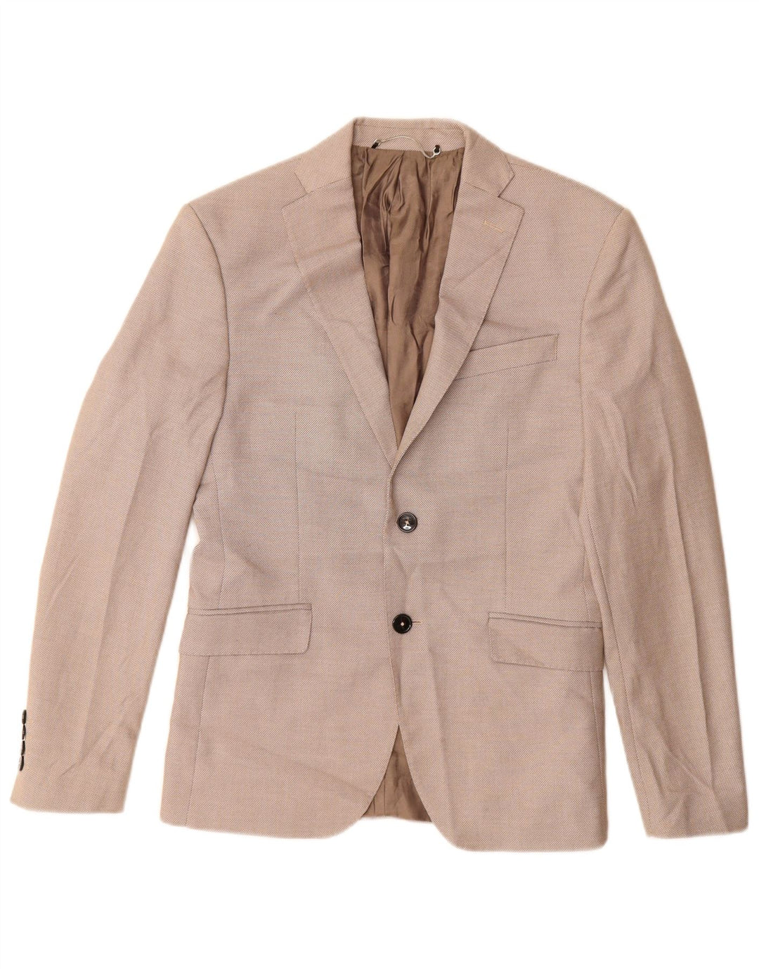 Zara Herren-Blazer mit 2 Knöpfen, EU 46, klein, beige, Polyester