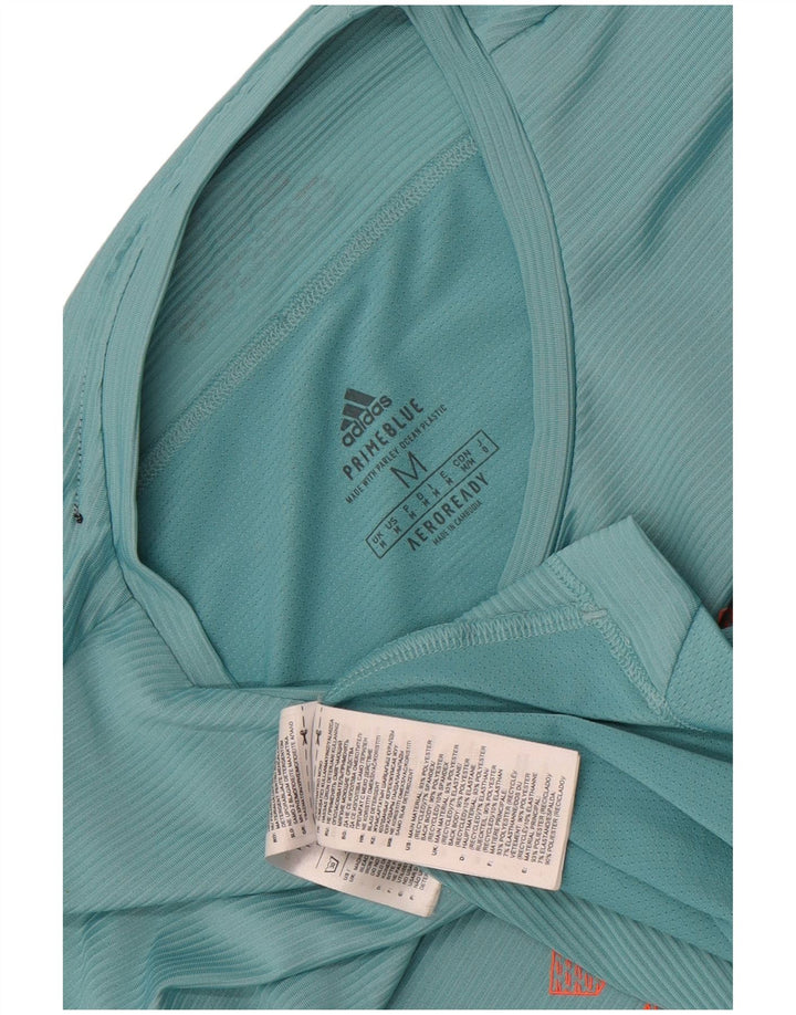 Adidas Herren Aeroready Graphic T-Shirt Top Medium Türkis Polyester