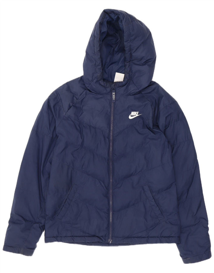 Nike Wattierte Jacke mit Kapuze für Jungen, 13–14 Jahre, XL, Marineblau, Polyester
