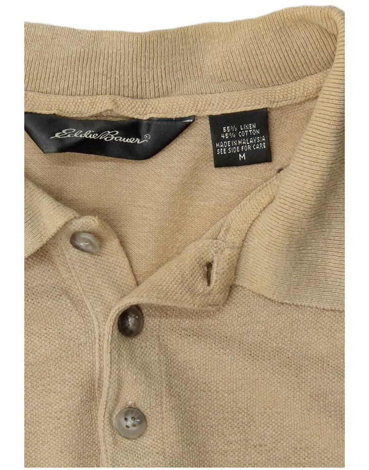 EDDIE BAUER Herren Poloshirt Mittelbeige Leinen
