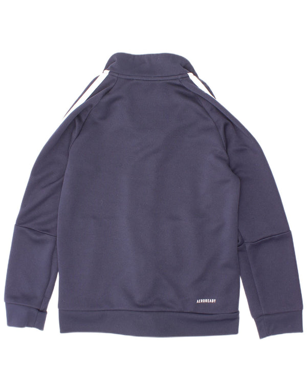 Adidas Jungen Aeroready Trainingsanzug Top Jacke 7-8 Jahre Marineblau Polyester