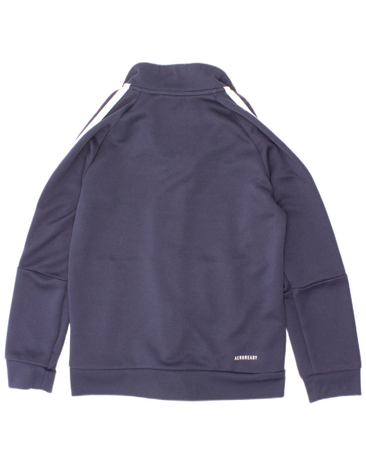 Adidas Jungen Aeroready Trainingsanzug Top Jacke 7-8 Jahre Marineblau Polyester