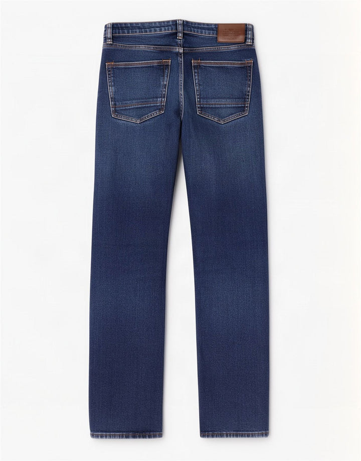 Marks & Spencer Herren Straight Jeans W32 L29 Blaue Baumwolle