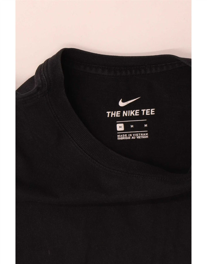 Nike Herren T-Shirt Top Medium Schwarz Baumwolle