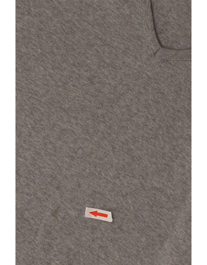 Nike Damen T-Shirt Top UK 10/12 Mittelgrau gefleckte Baumwolle