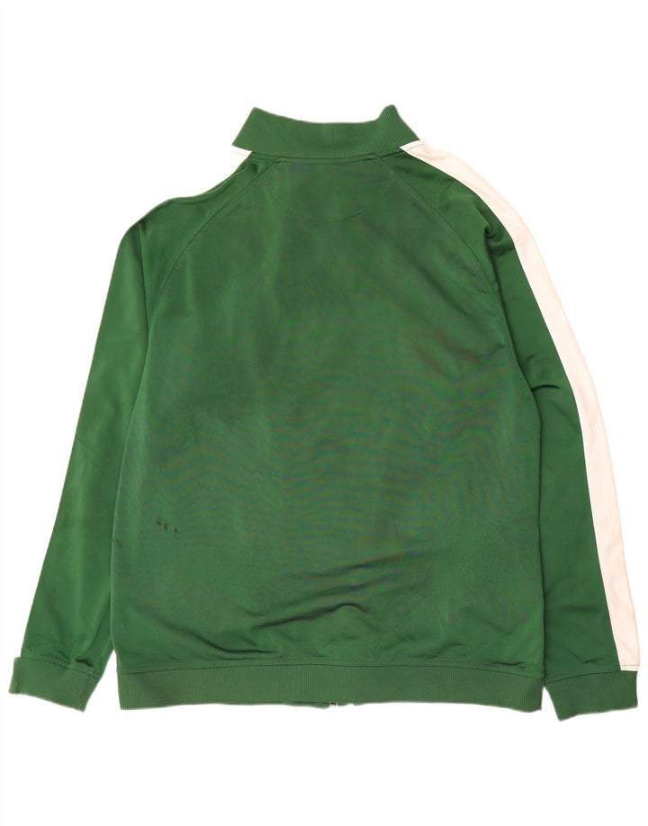 Nike Herren-Trainingsanzugoberteil, Jacke, 2XL, grünes Colourblock-Polyester