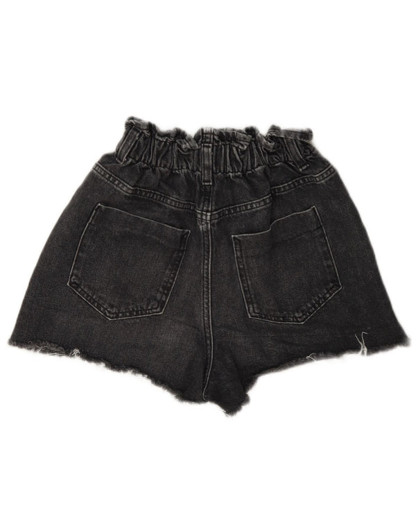Zara Damen Jeansshorts EU 34 2XS W24 Graue Baumwolle