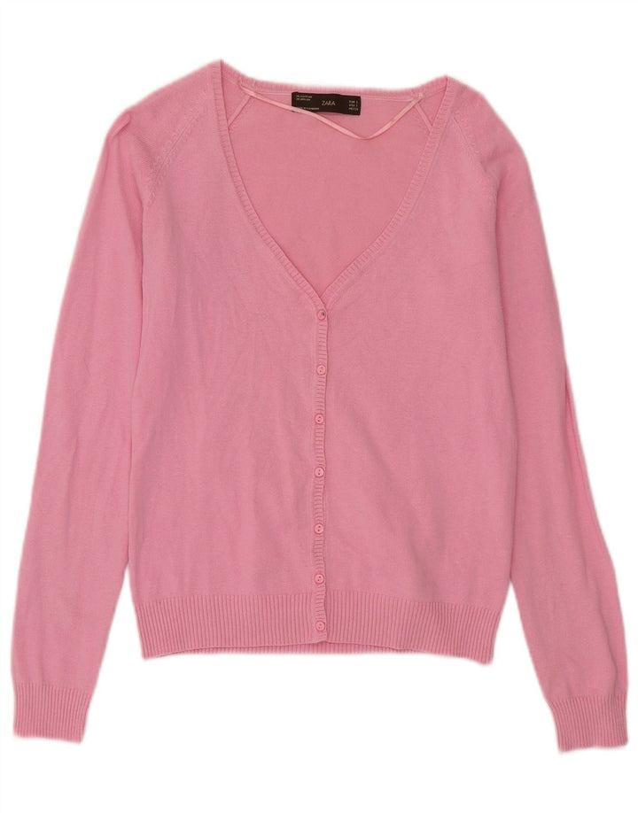 Zara Damen-Cardigan-Pullover UK 10 Small Pink