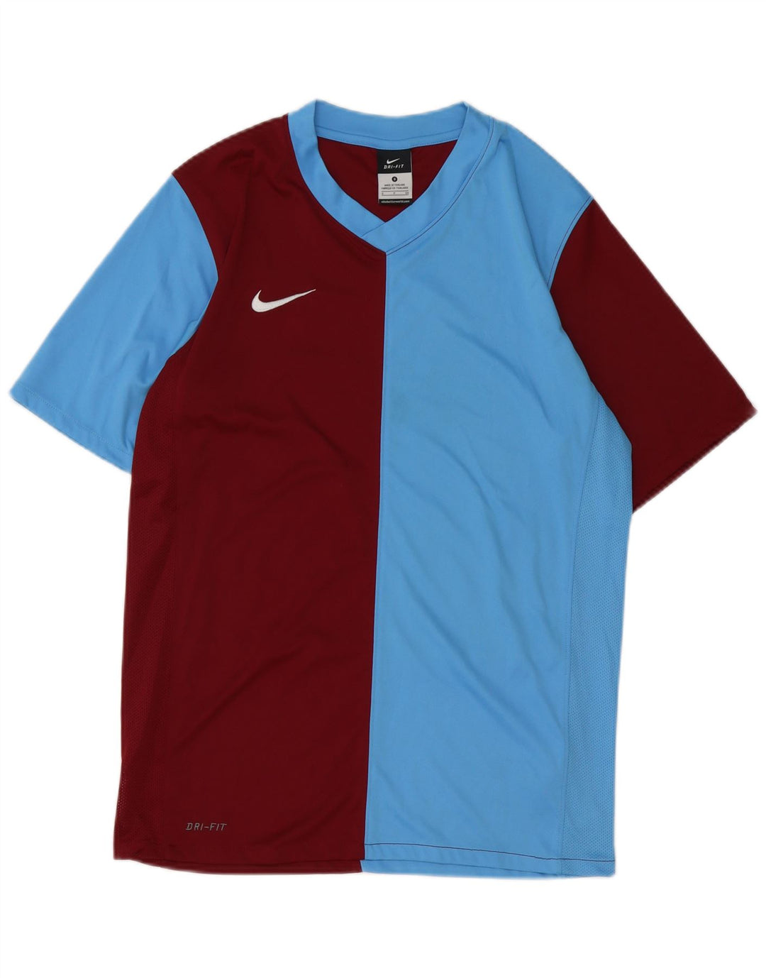 Nike Herren Dri Fit T-Shirt-Oberteil, klein, mehrfarbig, Colourblock-Polyester
