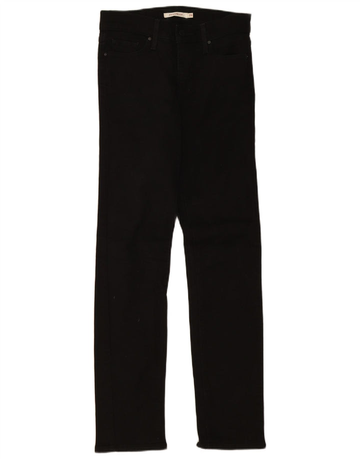 Levi's Damen 312 Shaping Slim Jeans W26 L30 Schwarze Baumwolle