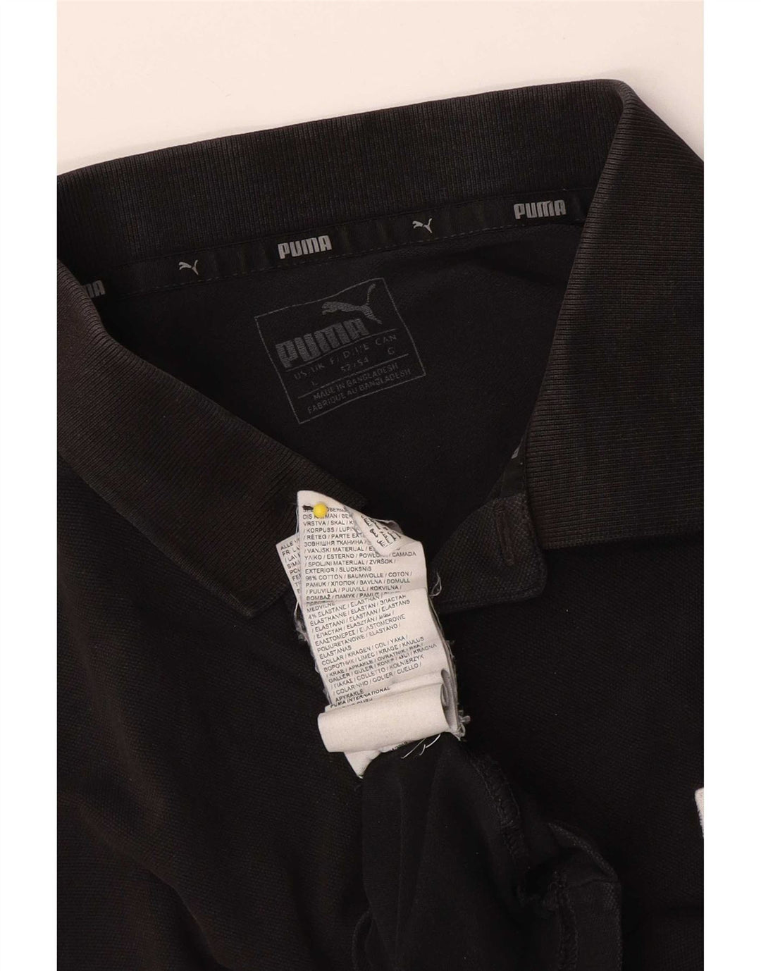 Puma Herren Poloshirt Große schwarze Baumwolle
