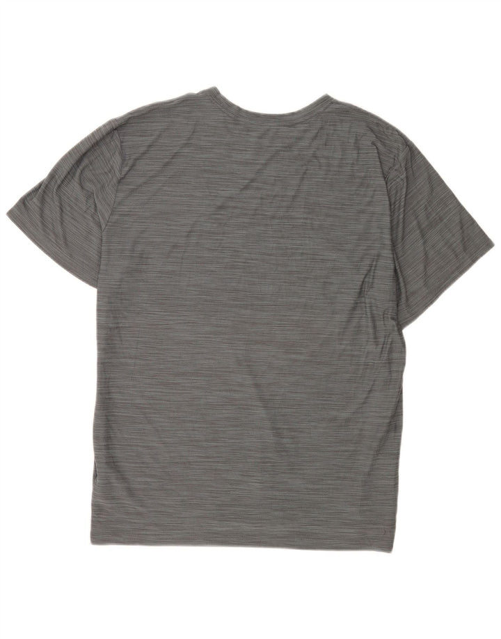 Nike Herren Dri Fit T-Shirt Top XL Grau geflecktes Polyester