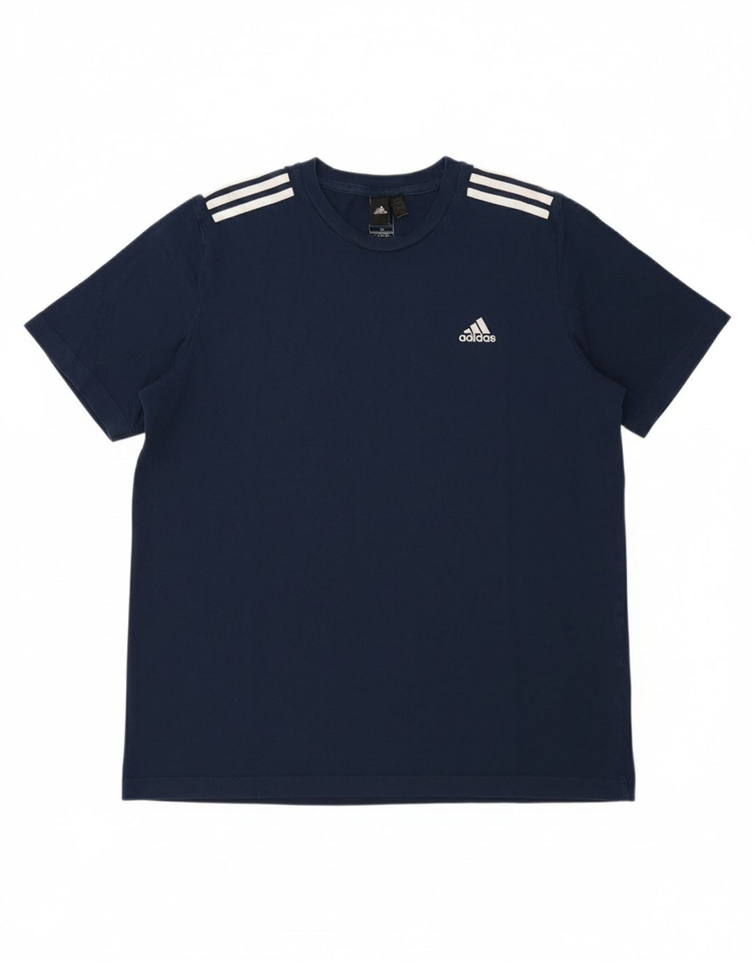 ADIDAS Mens T-Shirt Top Large Navy Blue Cotton