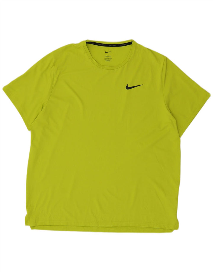 Nike Herren Dri Fit T-Shirt Top XL Grün Polyester