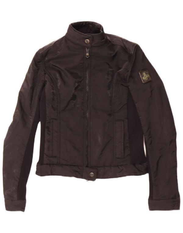Refrigiwear Damen Cruz Crop Racer Jacke UK 10 Small Schwarz Polyvinyl