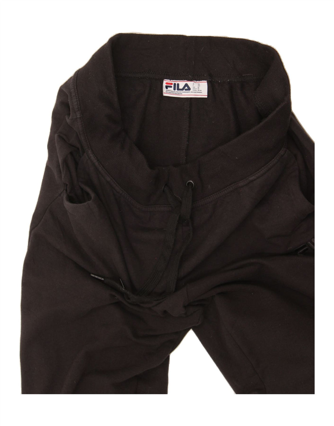 FILA Womens Tracksuit Trousers Joggers UK 14 Medium Black Vintage Fila and Second-Hand Fila from Messina Hembry 