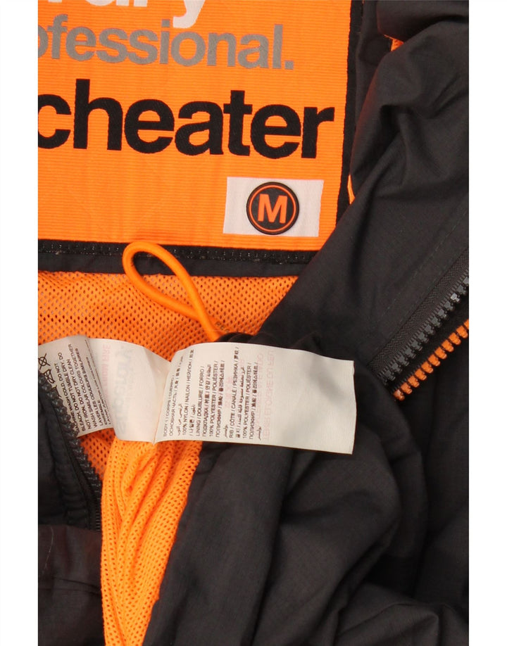 Superdry Damen Windcheater Windjacke UK 14 Medium Schwarz Polyester