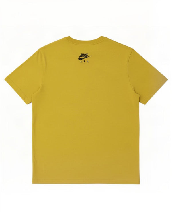 Nike Herren-T-Shirt mit Grafik, groß, aus gelber Baumwolle