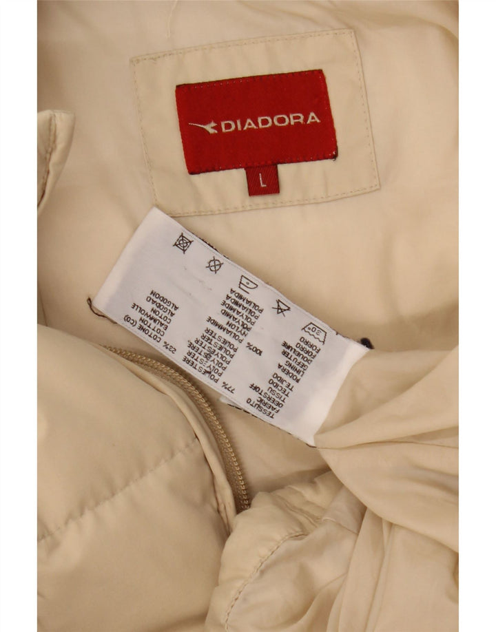 Diadora Wattierte Damenjacke UK 16 Large Beige Polyester