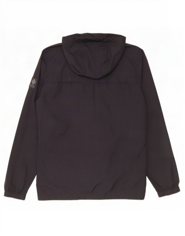 Columbia Mens Hooded Rain Jacket UK 36 Small Navy Blue Polyester