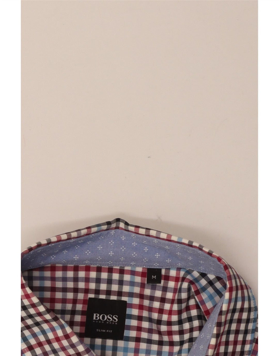 HUGO BOSS Herren Slim-Fit-Hemd aus mittelmehrfarbiger Gingham-Baumwolle