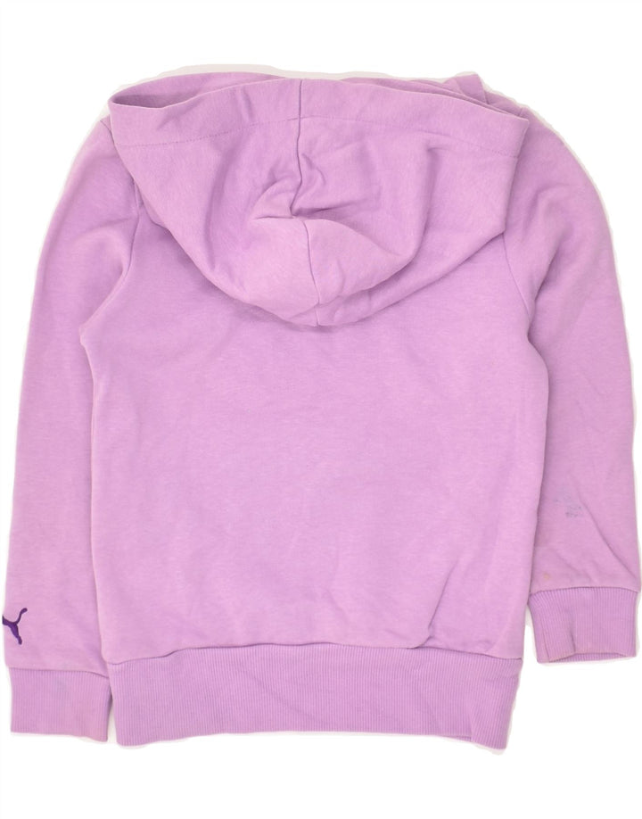 PUMA Girls Hoodie Jumper 5-6 Years Purple Cotton | Vintage Puma | Thrift | Second-Hand Puma | Used Clothing | Messina Hembry 