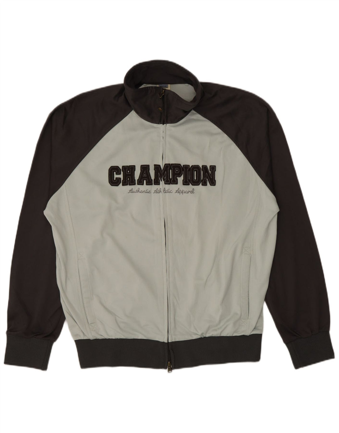 Champion Herren-Trainingsanzugoberteil mit Grafik, mittelgrau, Farbblock