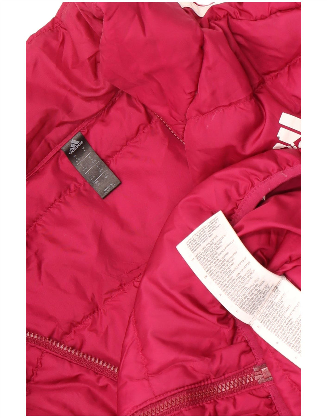Adidas Damen Wattierte Jacke UK 16/18 Large Rosa Polyester
