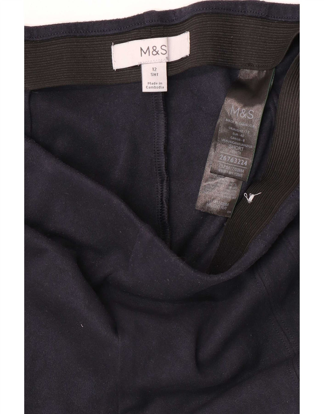 Marks & Spencer Damen Leggings UK 12 Medium Marineblau Polyester