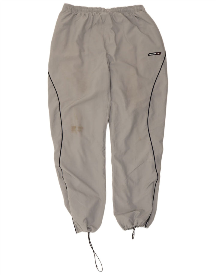Reebok Herren-Trainingshose, Jogginghose, groß, grau, Polyester