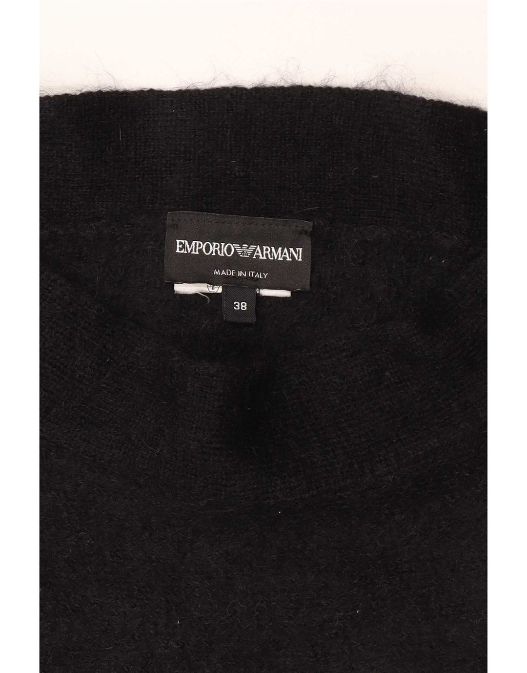 Emporio Armani Damen Crop Top EU 38 Medium Schwarz