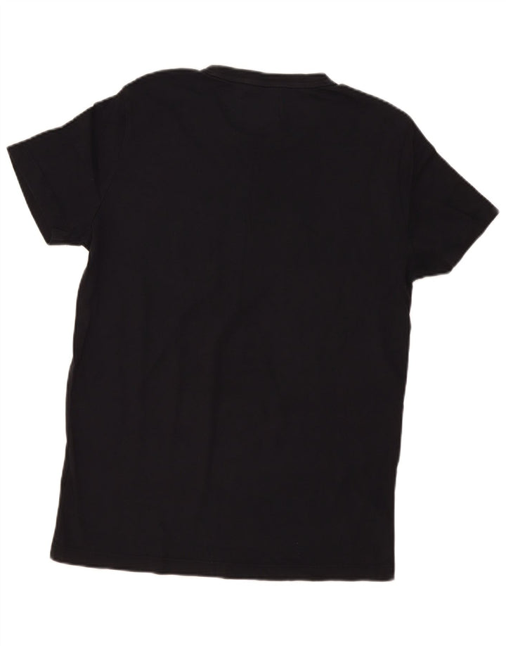 Calvin Klein Herren Grafik-T-Shirt-Oberteil aus mittelschwarzer Baumwolle