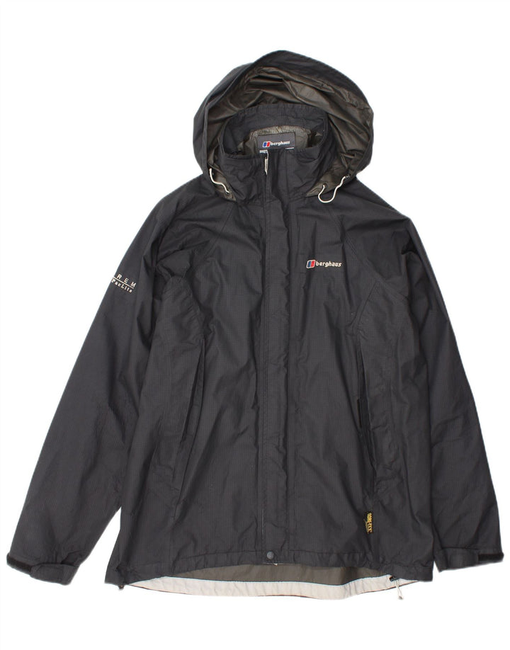 Berghaus Damen-Regenjacke mit Kapuze, UK 14, großes graues Nylon