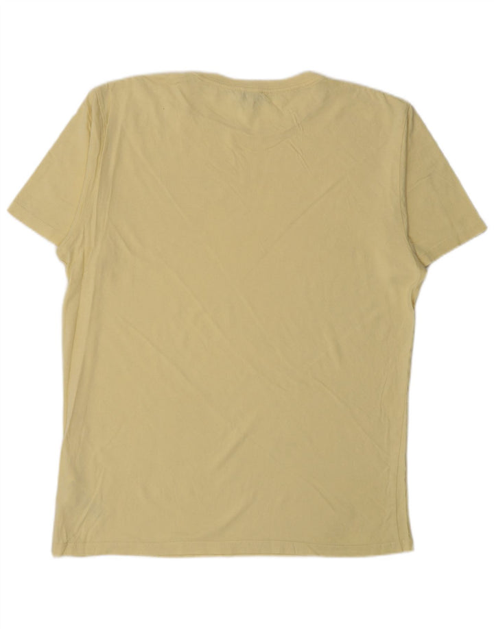 Reiss Herren T-Shirt Top mittelgelbe Baumwolle