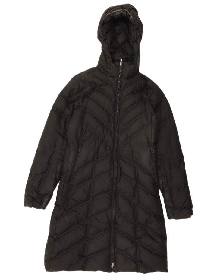 Patagonia Wattierter Damenmantel mit Kapuze, UK 10, Größe S, Schwarz, Polyester