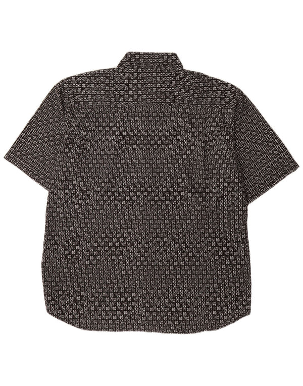 Canda Herren Kurzarmhemd XL Schwarz Geometrisch Polyester