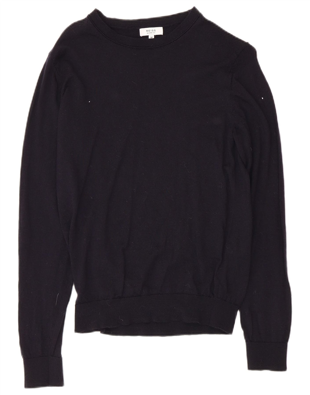 REISS Damen-Pullover mit U-Boot-Ausschnitt, UK 12, mittelmarineblaue Wolle