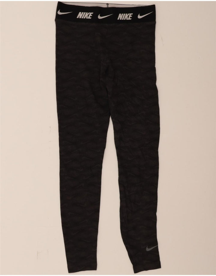 NIKE Womens Graphic Leggings UK 10 Small  Grey Cotton Vintage Nike and Second-Hand Nike from Messina Hembry 