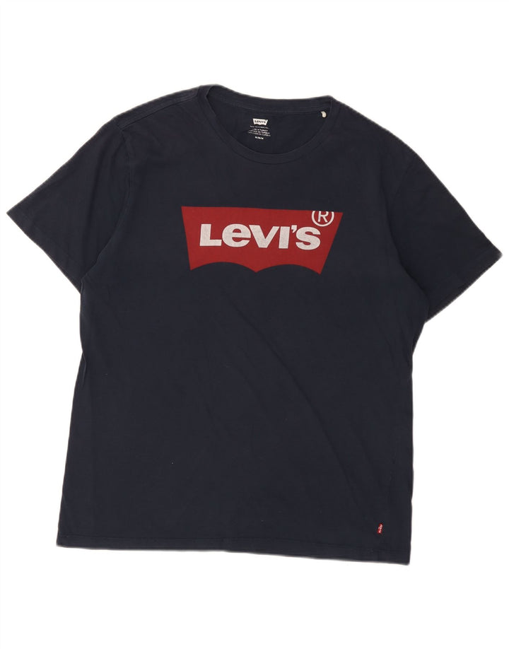 Levi's Herren-T-Shirt mit Grafik, mittelmarineblaue Baumwolle