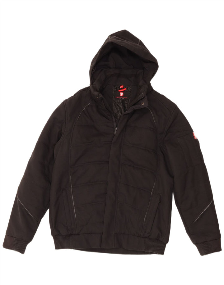 Engelbert Strauss Herren-Jacke mit Kapuze, gepolstert, UK 38, Mittelschwarz, Polyester