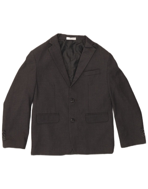 Izod Jungen-Blazer „Husky“ mit 2 Knöpfen, 9–10 Jahre, graues Polyester