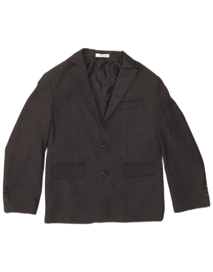 Izod Jungen-Blazer „Husky“ mit 2 Knöpfen, 9–10 Jahre, graues Polyester