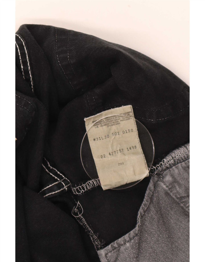Levi's Herren Straight Jeans W31 L30 Schwarze Baumwolle